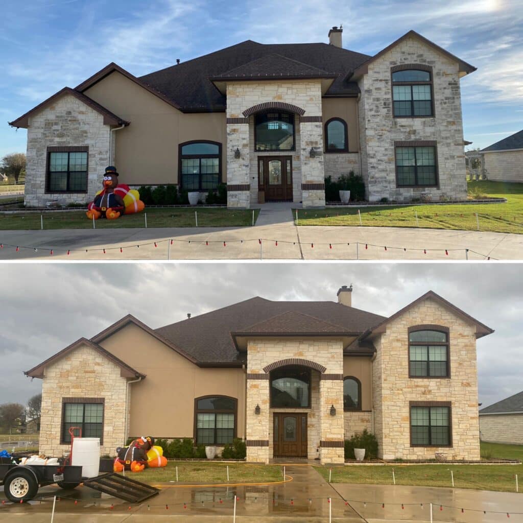soft wash roof cleaning Round Rock TX